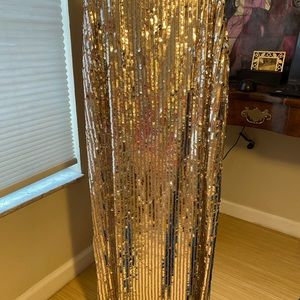 Free People Gold Long Skirt